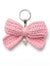 [BerryBow Canonical] BB-KC-RIB-PNK-01 | Hero | Pink Bow Crochet Keychain – Handmade by Berry Bow