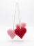 [BerryBow Canonical] BB-CHR-HRT-MUL-01 | Hero | Heart Trio Crochet Car Charm – Handmade by Berry Bow