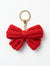 [BerryBow Canonical] BB-KC-RIB-RED-01 | Hero | Red Bow Crochet Keychain – Handmade by Berry Bow