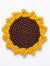 [BerryBow Canonical] BB-COS-FLR-YEL-01 | Hero | Sunflower Crochet Coaster – Handmade by Berry Bow