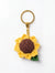 [BerryBow Canonical] BB-KC-FLR-YEL-01 | Hero | Sunflower Crochet Keychain – Handmade by Berry Bow