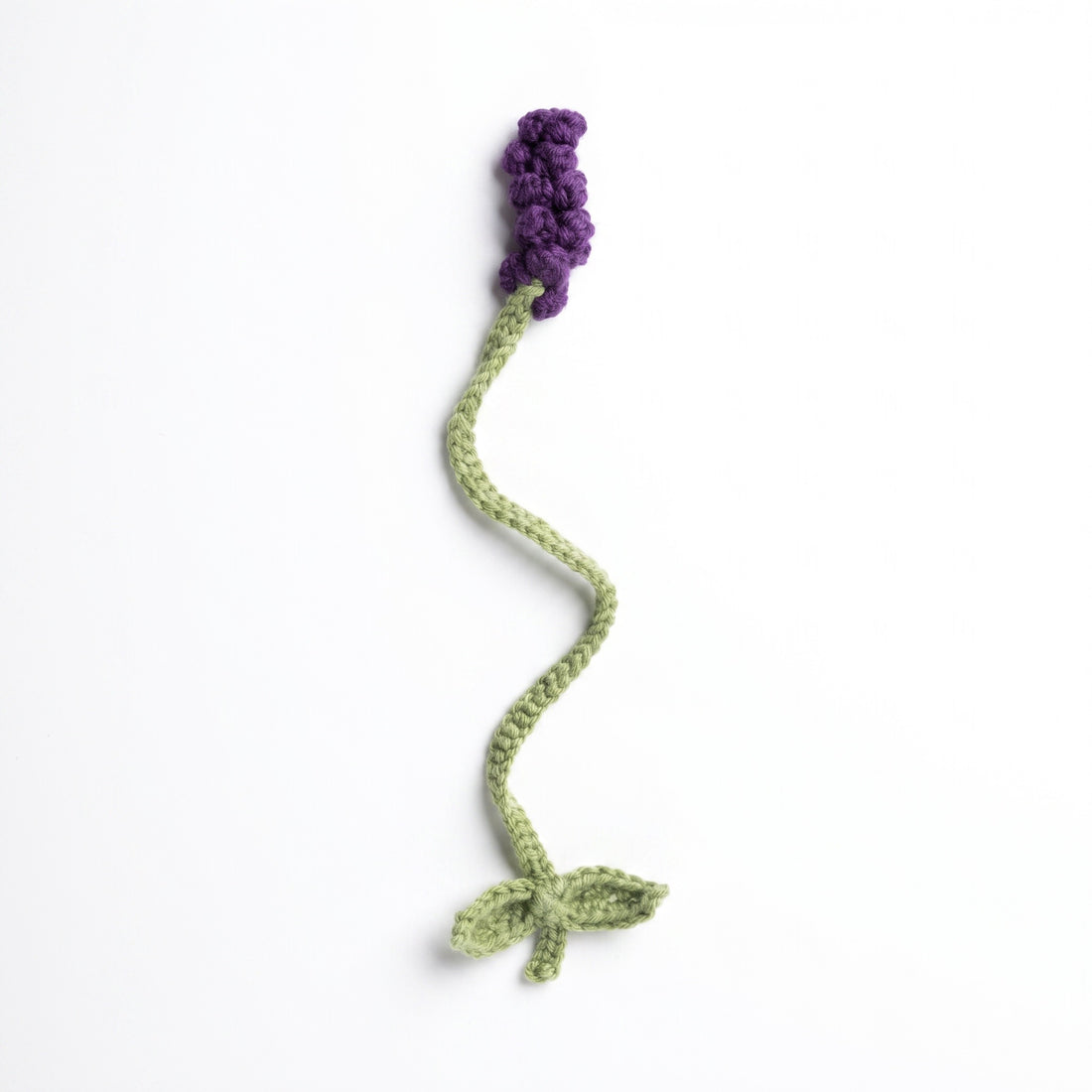 [BerryBow Canonical] BB-BM-LAV-SPK-01 | Hero | Deep Purple Lavender Crochet Bookmark – Handmade by Berry Bow