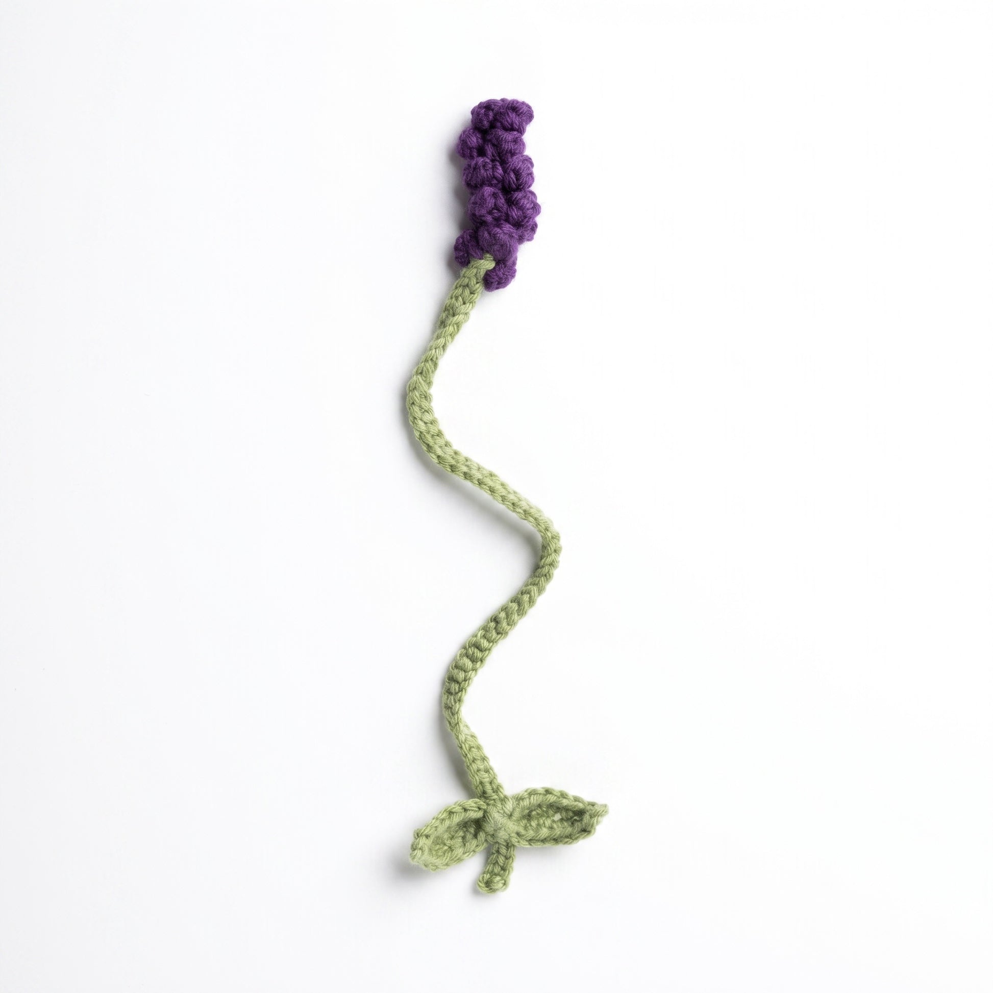[BerryBow Canonical] BB-BM-LAV-SPK-01 | Hero | Deep Purple Lavender Crochet Bookmark – Handmade by Berry Bow