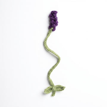 [BerryBow Canonical] BB-BM-LAV-SPK-01 | Hero | Deep Purple Lavender Crochet Bookmark – Handmade by Berry Bow