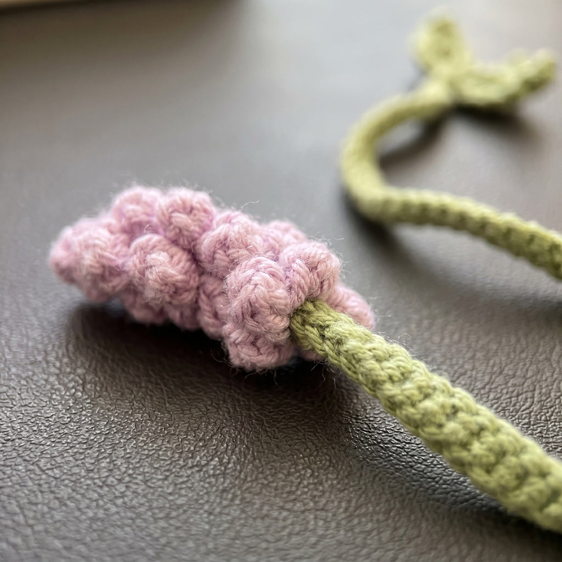 [BerryBow Canonical] BB-BM-LAV-BPU-01 | Hero | Baby Lavender Crochet Bookmark – Handmade by Berry Bow