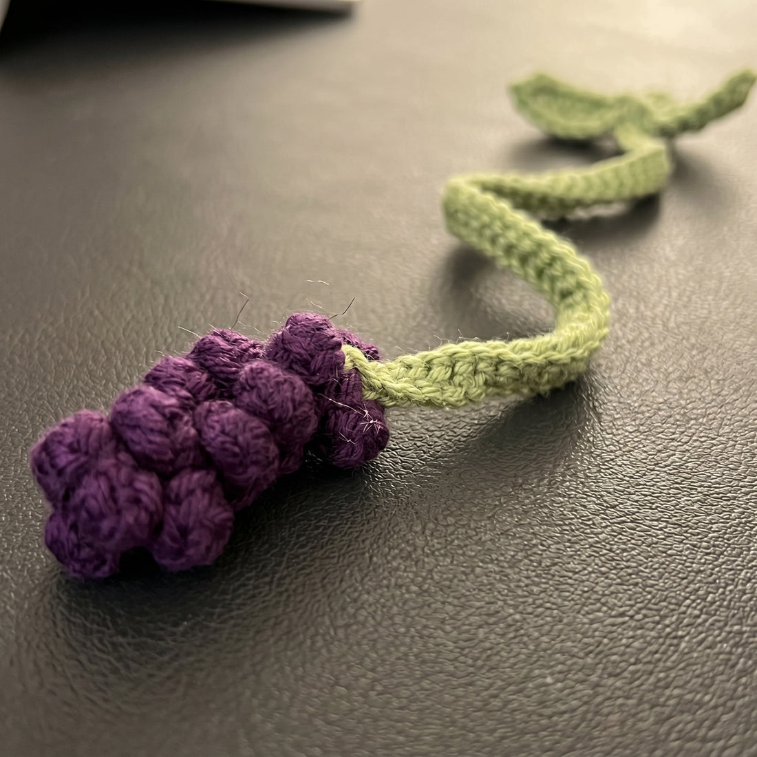 [BerryBow Canonical] BB-BM-LAV-SPK-01 | Hero | Deep Purple Lavender Crochet Bookmark – Handmade by Berry Bow