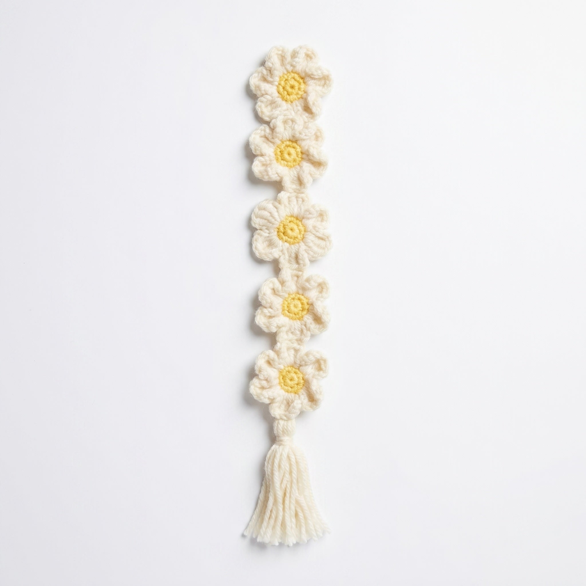 Daisy Chain Crochet Bookmark – Handmade by Berry Bow