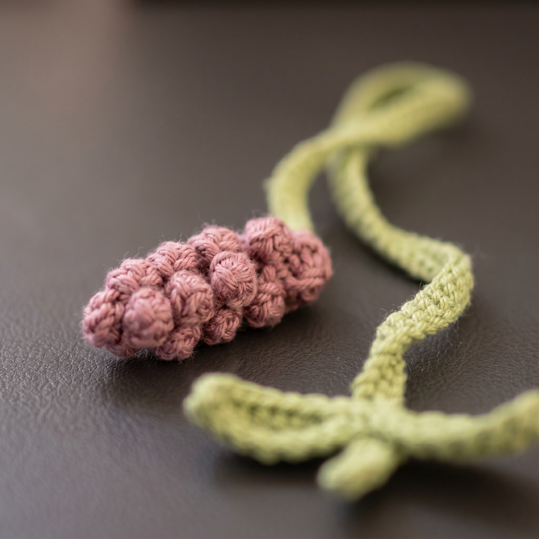 Soft Purple Lavender Crochet Bookmark – Handmade by Berry Bow