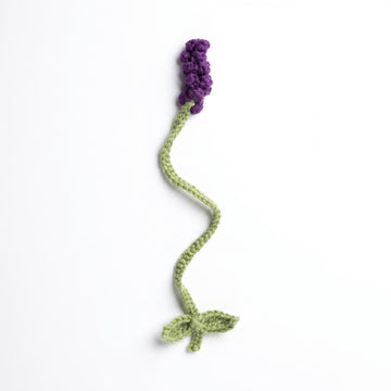 Deep Purple Lavender Crochet Bookmark – Handmade by Berry Bow