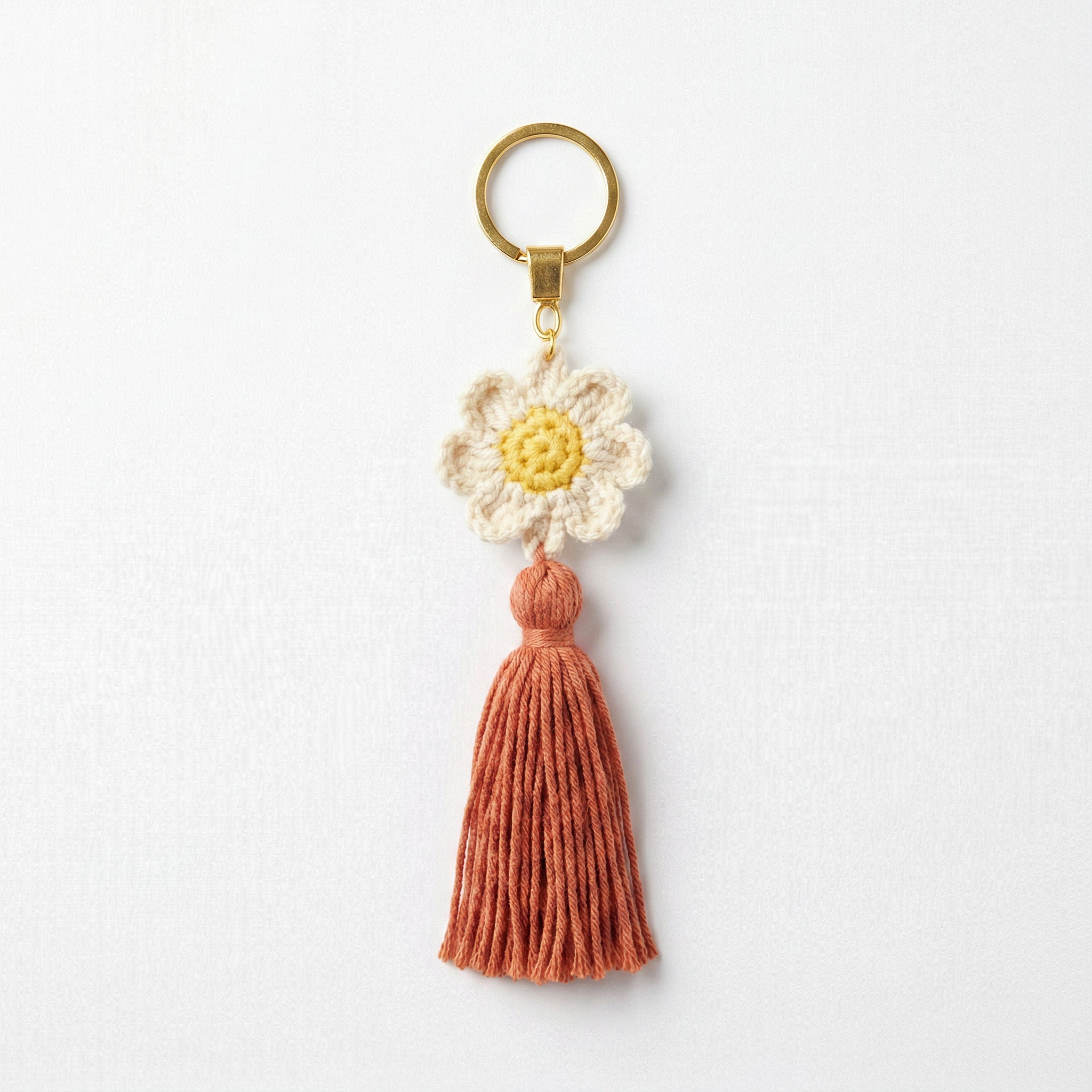 Lady Flower Crochet Keychain – Handmade by Berry Bow