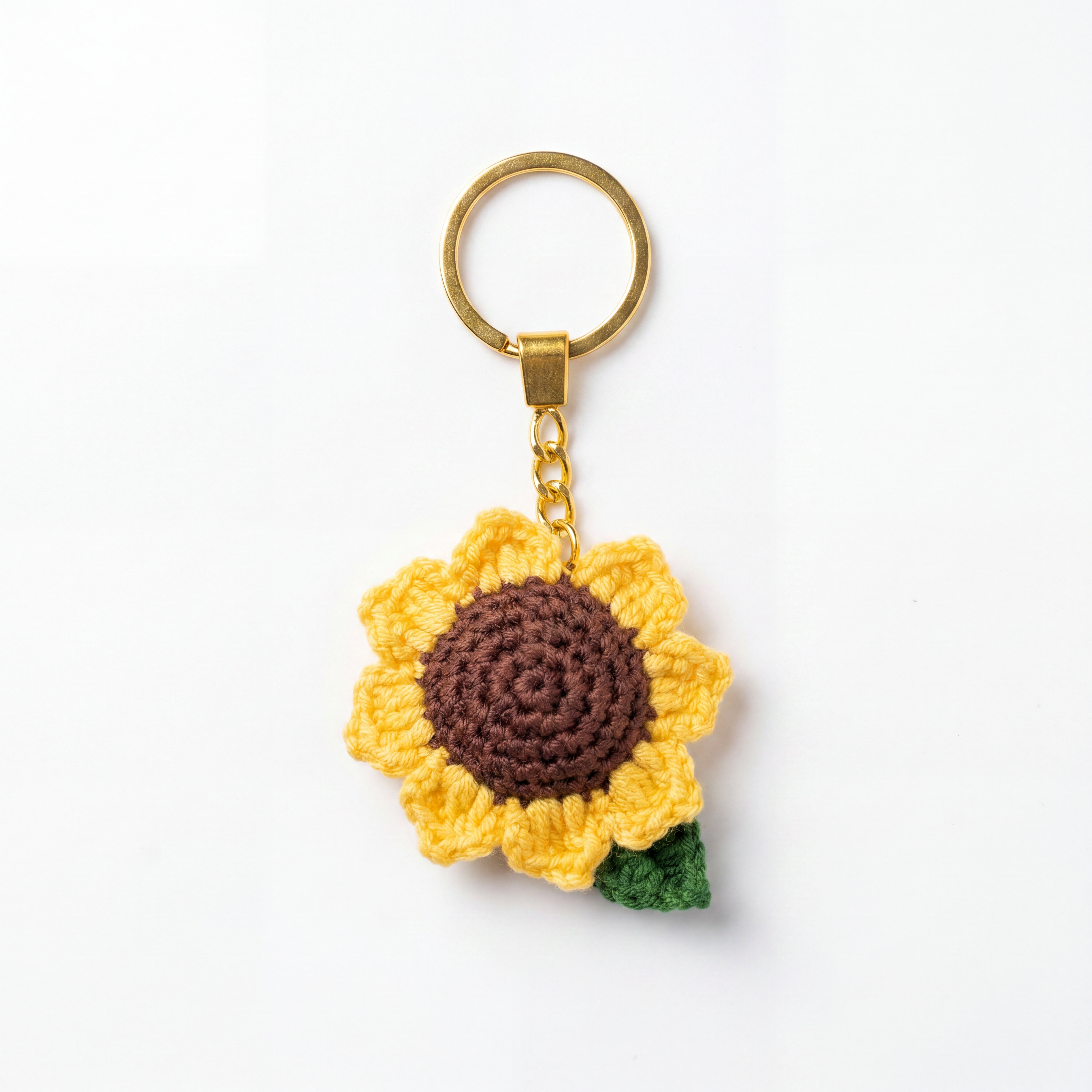 Sunflower Crochet Keychain – Handmade by Berry Bow