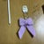 Purple Bow Crochet Keychain – Handmade by Berry Bow